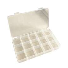 Storage Box 15 Grid Clear Plastic Organizer Case Multi-Purpose Sorting Container For Beads Jewelry Small Parts Diamond Painting Crafts DIY Art Supplies Sewing Accessories Home Office Dorm - Multicolor - View 6