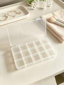 Storage Box 15 Grid Clear Plastic Organizer Case Multi-Purpose Sorting Container For Beads Jewelry Small Parts Diamond Painting Crafts DIY Art Supplies Sewing Accessories Home Office Dorm - Multicolor - View 2