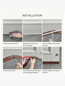 1PC Silicone Rubber Door Seal Strip, Self-Adhesive Weather Stripping, Windproof Draft Stopper, Anti-Collision Guard For Retail Store, Restaurant, Hotel, Security Door, Glass Door, Home Decor Gift - multicolor - View 2