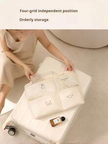 Hanging Travel Organizer 4-In-1 Compartment Bag Portable Packing Sorting Clothes Storage Divider For Suitcase Luggage Trip Vacation Business Travel Home Wardrobe Dormitory Essentials - View 9