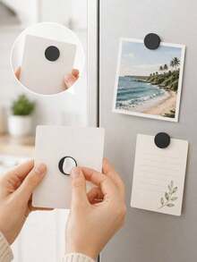 50 Pieces / 100 Pieces Round Magnets With Adhesive Backing, Soft Rubber Magnets, Self-Adhesive Magnetic Points, Strips, Soft Magnetic Patches, Refrigerator Magnets Diy - black - View 7