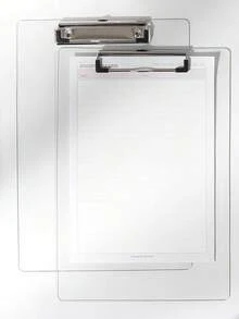 Transparent Board Clip, Ins Style Clear Thickened Hardened Writing Board, Restaurant Menu Holder, Writing Pad, File Folder - Clear - View 2