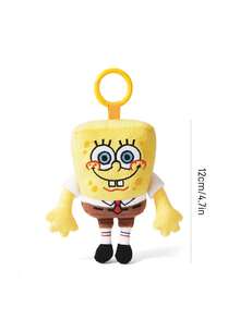 SpongeBob SquarePants | SHEIN 1 Buah Liontin Plush Lucu, Bordir Indah, Bentuk Menggemaskan, Dapat Digantung di Tas dan Kunci - Kuning - View 3