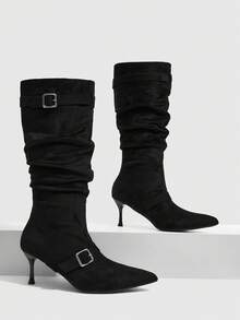Black suede
