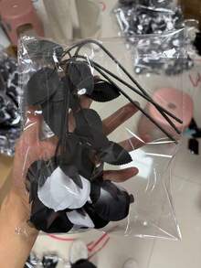 5/12pcs Artificial Black And White Roses Bouquet, Plastic Gothic Fake Flowers For Wedding, Halloween Decor Realistic Rose Stem For Home Office Display Home Decor Room Decor - Multicolor - View 16