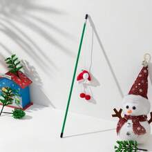 PETSIN 1 PC Christmas Cat Teaser With Cute Decoration Cat Toy - Multicolor - View 11