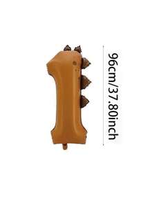 1 Piece Dinosaur-Shaped Foil Balloon, Suitable For Birthday Party Decorations, Dinosaur-Themed Photo Props, And Jungle-Themed Party Decorations. - coffee color - View 7