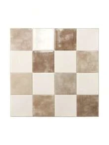 Shiny Home 10pcs 22.8*22.8cm Self-Adhesive Wall Stickers, Waterproof Kitchen Backsplash, Kitchen Renovation New Decorative Material, Easy Diy Installation. - Beige - View 3