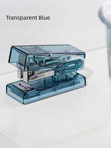 Mini Compact Transparent Stapler For Office Home Study Room Desktop School Stationery Supplies Adult All Season Small Cute Clear Binding Tool - Multicolor - View 11