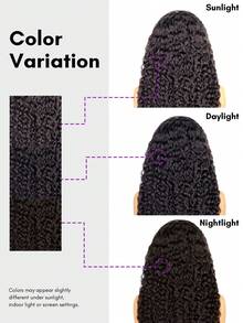ALL READY WIG 水波紋 13x4 蕾絲前緣免膠水假髮 真人髮 18-26 英吋 180% 密度 自然黑 鮮明波浪 漂白髮結 預拔髮際線 透明蕾絲 易造型 女士日常佩戴 - SNatural - 查看 11