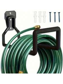 Heavy-Duty Garden Hose Holder - Rust-Resistant Wall Mount Storage Rack - Outdoor Garden And Garage Safety - Multicolor - View 6