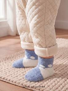 Cozy Pixies 3 Pairs Of Warm Baby Socks, Coral Fleece, Colorful Winter Baby Cute Socks, Colorful Contrasting Versatile Socks, Suitable For Babies To Wear - Multicolor - View 7