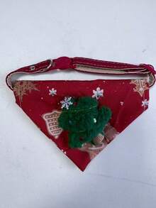 Adjustable Christmas Pet Triangle Bandana Collar, Cute 3D Santa/Snowman/Reindeer/Tree Decor, Festive Holiday Neck Scarf Accessory For Puppy Kitten Small Dog - Multicolor - View 4