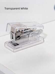 Mini Compact Transparent Stapler For Office Home Study Room Desktop School Stationery Supplies Adult All Season Small Cute Clear Binding Tool - Multicolor - View 12