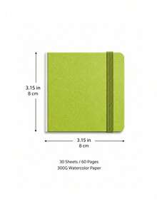 Joivida 1Pc Portable Watercolor Book, 8*8cm Size, 30 Sheets/60 Pages, Acrylic Marker Mini Drawing Book, Flip Book, Thickened Cotton Pulp Fine Grain Watercolor Notebook, Back-To-School Season, Back-To-School Gift, Reward Gift For Students - multicolor - View 13