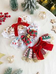 PETSIN 1PC Pet Christmas Holiday Decoration Necklaces, Decorative Items For Dogs, Cat Wet Wipes, Bibs, Bow Ties, Bows - Multicolor - View 2