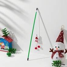 PETSIN 1 PC Christmas Cat Teaser With Cute Decoration Cat Toy - Multicolor - View 12