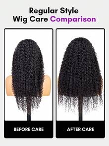 ALL READY WIG Kinky Curly Wear Go 免膠 13x4 前蕾絲真人髮假髮 18-26 吋 180% 密度 漂白髮結 預拔髮際線 明顯捲度 可調節綁帶 初學者友善 日常配戴 - SNatural - 查看 6