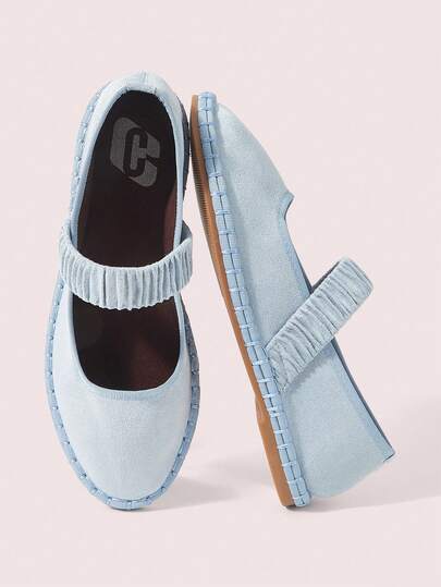 CUCCOO DOLLMOD 2026 New Fashionable Versatile Cable Tie Suede Soft Sole Daily Wear Outdoor Office Commuter Women's Flat Sole Shoes