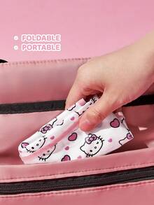 HELLO KITTY AND FRIENDS | SHEIN 6個月-2歲嬰兒防水防油防污背心式防護圍兜 TPU材質可愛卡通貓印花 粉色女款 - 彩色 - 查看 3
