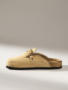 Solecia Vintage Comfortable Casual Half Slippers For Shopping And Vacation - Khaki - View 5