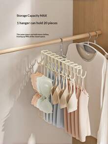 No Crease Hanger Rotating Hook Multi-Functional Camisole Scarf Belt Organizer Space-Saving Closet Storage Rack For Tank Top Bra Tie Pants Home Wardrobe Dormitory Laundry Room Essentials - View 5