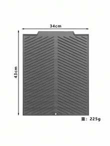 Silicone Drain Mat Dish Drying Pad, Foldable Large Drainage Mat For Kitchen Sink, Heat-Resistant Trivet Pot Holder, Dishwasher Drying Rack Mat, Non-Slip Countertop Protector, Versatile Kitchen Accessory, Great Housewarming Gift - Grey - View 6