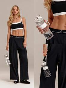 GLOWMODE 27oz  Tritan Cooling Spray Water Bottle With One-Touch Lid Gym Fitness Studio Work Travel Hiking Daily Active Casual - White - View 7