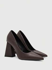 CUCCOO BIZCHIC New Pointed Toe Low Vamp Sexy Elegant High Heels For Women Spring Shoes Spring Break Easter For Christmas Spring Shoes Fall Shoes - Espresso - View 7
