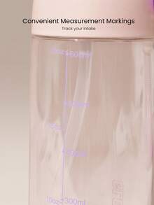 GLOWMODE 24oz Tritan 三種飲水方式水壺，附刻度線與攜帶背帶，適合健身房、健身工作室、工作、旅行、登山、日常活動與休閒使用 - 淺粉色 - 查看 4