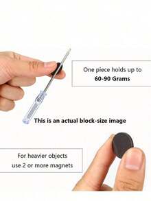 50 Pieces / 100 Pieces Round Magnets With Adhesive Backing, Soft Rubber Magnets, Self-Adhesive Magnetic Points, Strips, Soft Magnetic Patches, Refrigerator Magnets Diy - black - View 4