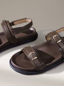 Solecia Sandal Datar Nyaman untuk Wanita - Warna coklat - View 3