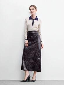 CUCCOO BIZCHIC 女款新款尖頭淺口性感優雅黑色粗跟高跟單鞋，適合通勤、派對、約會 - 純黑色 - 查看 6