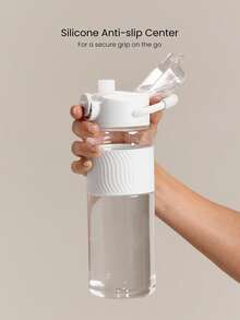 GLOWMODE 27oz Tritan Water Bottle With Carry Handle & One-Touch Lid Gym Fitness Studio Work Travel Hiking Daily Active Casual - White - View 4