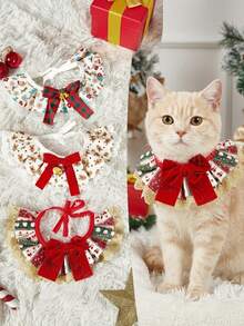 PETSIN 1PC Pet Christmas Holiday Decoration Necklaces, Decorative Items For Dogs, Cat Wet Wipes, Bibs, Bow Ties, Bows - Multicolor - View 4