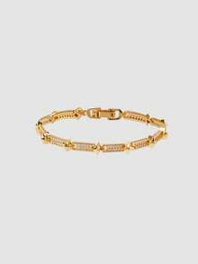 MortiRose 18K Gold Plated Zirconium Stylish Design Bracelet - Yellow Gold - View 3