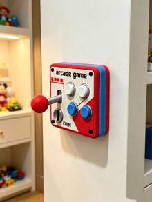 1 pieza Panel de interruptor de joystick de arcade retro impreso en 3D, botón estéreo, interruptor auxiliar, pegatina de control para decoración de placa de pared 86 - panel de interruptores - Ver 6