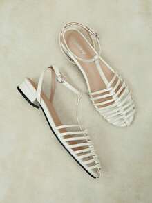 Styleloop Sandal Wanita 2026 dengan Tali, Serbaguna untuk Musim Panas, Sandal Terbuka dengan Tali, Sepatu Nyaman. - Krem - View 4