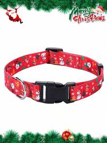 PETSIN 1PC Christmas Pet Collar, Festive Holiday Decor Accessory For Dogs - Multicolor - View 10