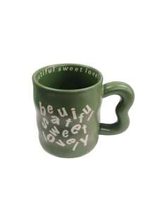 A 350Ml Ceramic Coffee Mug With Personalized English Lettering, Suitable For Adults And Children. - Multicolor - View 6