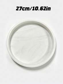 Dresser Tray, Silicone Round Tray, Decorative Storage Organizer Rack, Suitable For Bathrooms, Toilet Tanks, Bedrooms And Kitchen Countertops. It Can Store Jewelry, Candles, Lotion Bottles, Cosmetics And More, Marble‑White - Round marble - View 15
