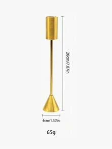 Vintage European Style Copper Candle Holder, Wedding Candlestick Decor, Creative Tabletop Ornament For Living Room, Photography Prop & Party Decoration - Multicolor 2 - View 16