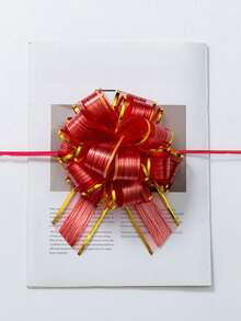 Ribbon Pull Bows Are Used For Gift Wrapping. The 6-Inch Large Pull Bows Are Suitable For Gift Basket Packaging And Wine Bottle Decoration. Satin Ribbons And Pom-Pom Bows Can Be Used For Weddings, Parties And Birthday Decorations. - Multicolor - View 9