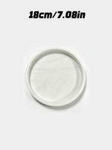 Dresser Tray, Silicone Round Tray, Decorative Storage Organizer Rack, Suitable For Bathrooms, Toilet Tanks, Bedrooms And Kitchen Countertops. It Can Store Jewelry, Candles, Lotion Bottles, Cosmetics And More, Marble‑White - Round marble - View 17