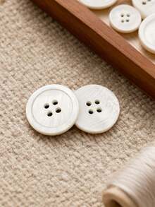 1 Pack 10 Pcs Natural Black Butterfly Shell Buttons Two Hole Four Hole Decorative Fasteners For Shirts Blouses Sweaters Knit Cardigans Hand‑Sewn Clothing Sewing Accessories - 10pcs - View 6