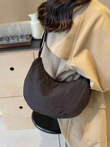 SIENNITY Sports Diagonal Shoulder Messenger Bag, Dumpling Shape, New Spring 2026 Collection , Beach - Black - View 3
