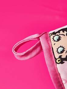 Betty Boop x SHEIN 1/2件可愛卡通印花廚房隔熱墊套組，隔熱墊，廚房烘焙必備，有效隔絕熱源，單件/組合 - 粉色 - 查看 4