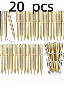 20Pcs 10cm Mini Round Ballpoint Pens Bulk Black Ink Pocket Writing Tools Portable Small Ball Pens For Notebook Signature Note Paper School Office Supplies - A - View 7