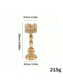 Vintage European Crown Candle Holder, Electroplated Iron Candlestick, Aromatherapy Candle Tray Decor Ornament, Tabletop Candle Container For Home Decor - Multicolor 4 - View 14