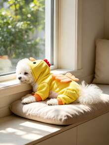 1件 S-XL 聚酯纖維恐龍圖案紫色寵物連帽衛衣服裝，適合小型犬，萬聖節派對冬季保暖可愛小狗套裝 - E - 查看 6